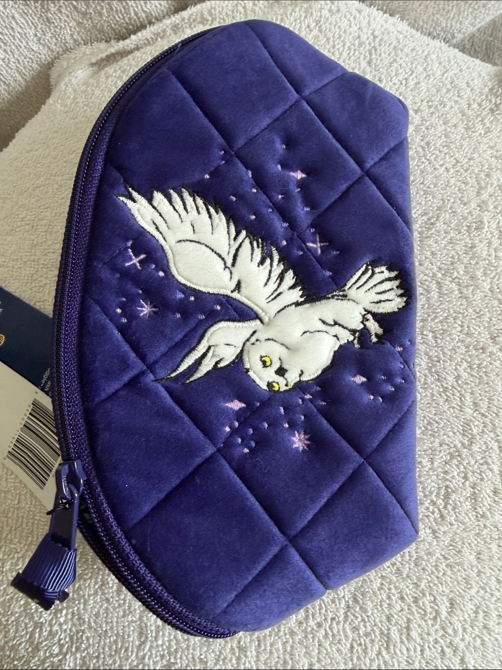Vera Bradley Purple Quilted Cosmetic Pouch Set with Owl Embroidery - Picture 4 of 8